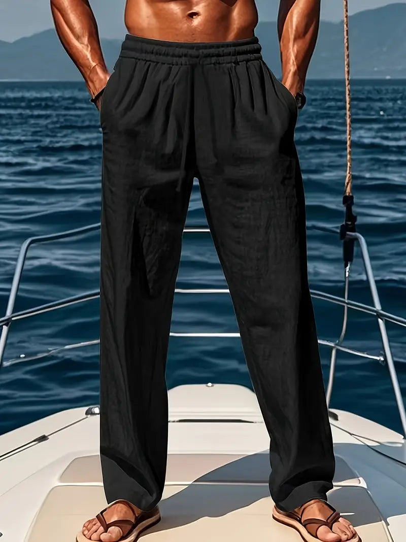 Adam | Lightweight Linen Comfort Trousers