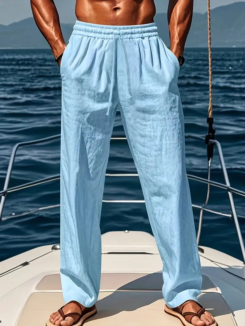 Adam | Lightweight Linen Comfort Trousers