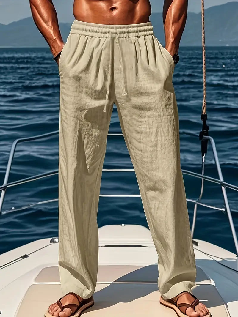 Adam | Lightweight Linen Comfort Trousers