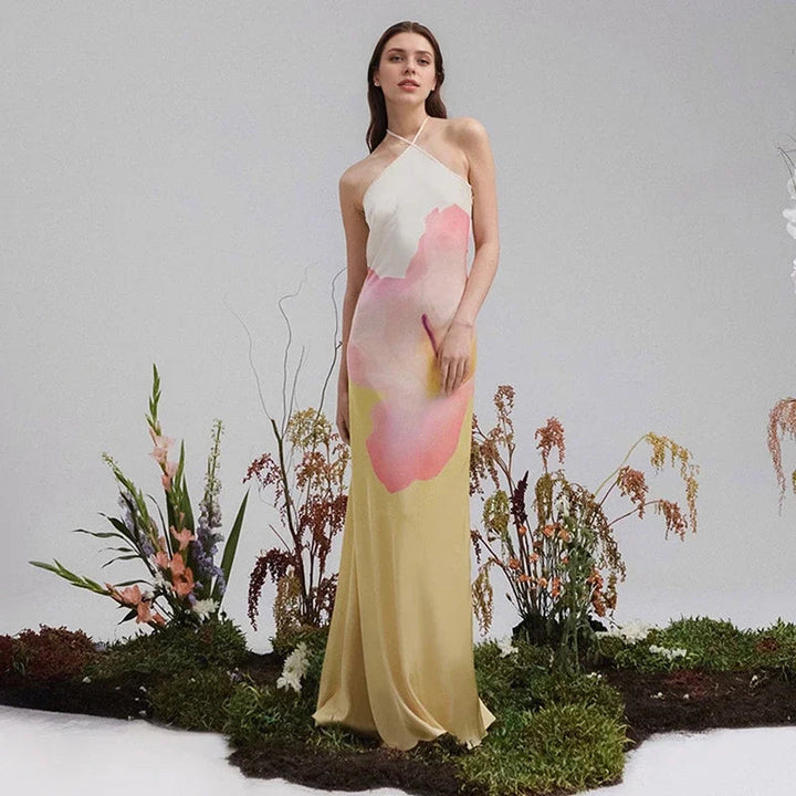 Emma | Stylish Floral One Shoulder Maxi Dress