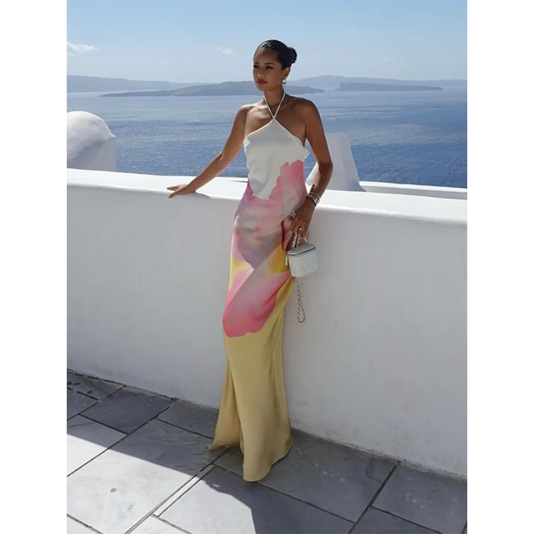 Emma | Stylish Floral One Shoulder Maxi Dress