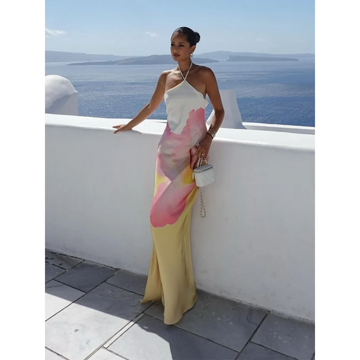 Emma | Stylish Floral One Shoulder Maxi Dress