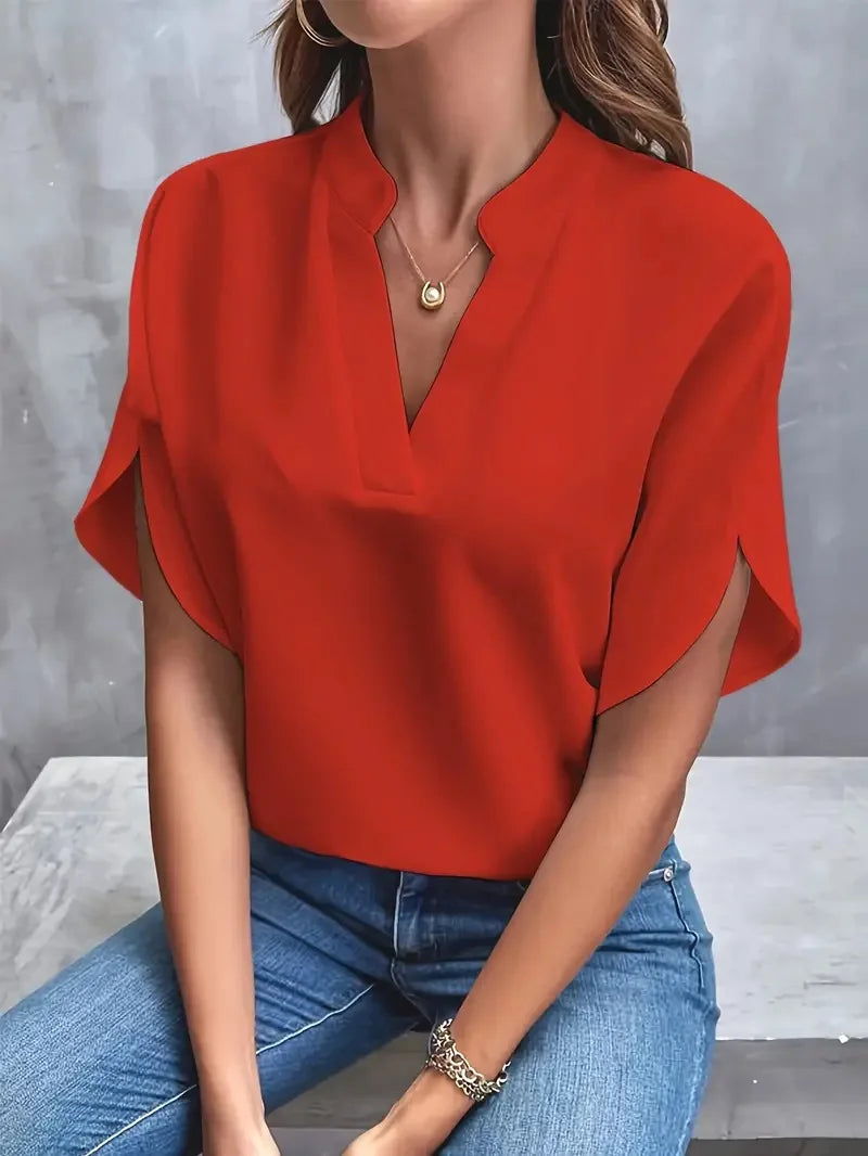 Alica | Comfortable &amp; Versatile V-neck Blouse