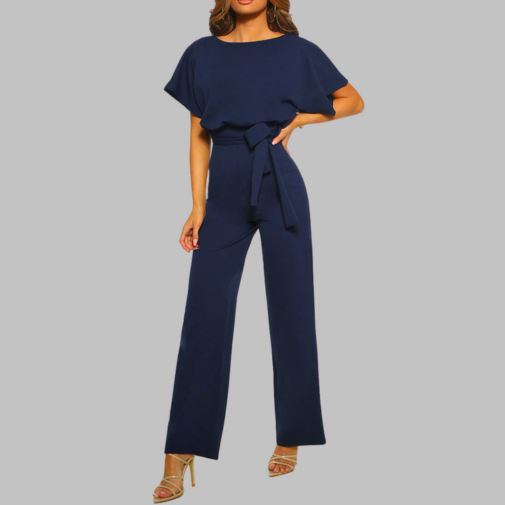 Ava | Eleganter Jumpsuit mit weitem Bein und Gürtel