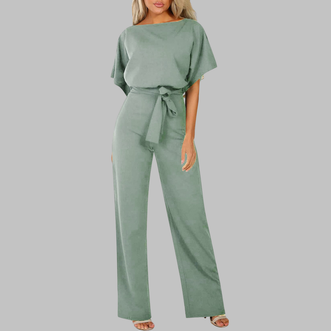 Ava | Eleganter Jumpsuit mit weitem Bein und Gürtel