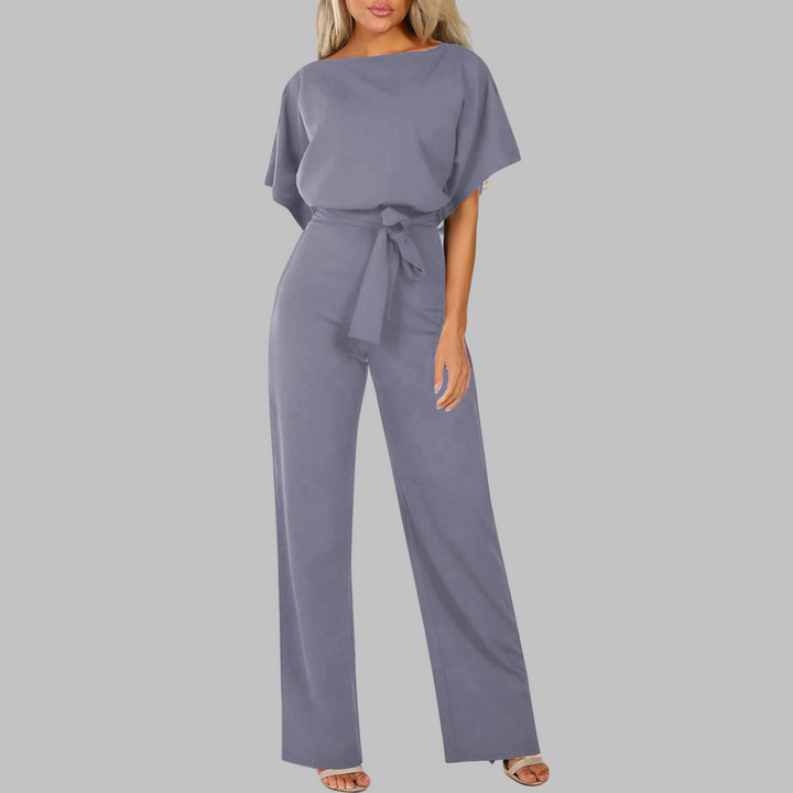 Ava | Eleganter Jumpsuit mit weitem Bein und Gürtel