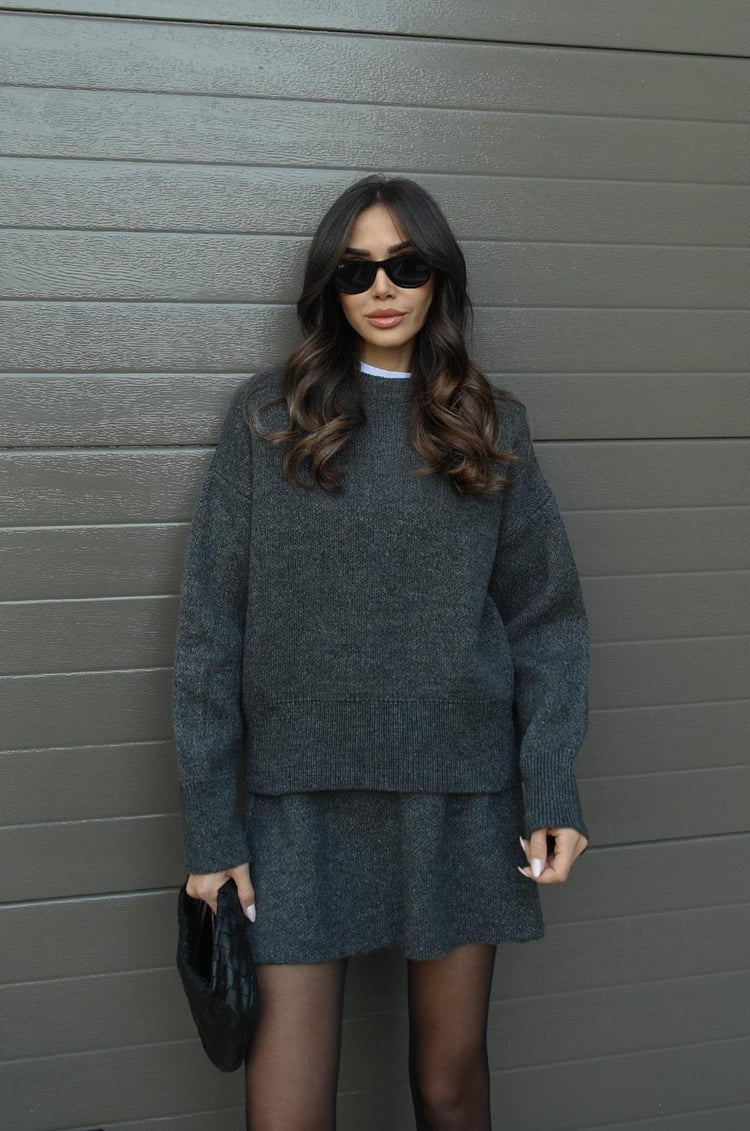 Elena | Schickes zweiteiliges Pullover- &amp; Rock-Set
