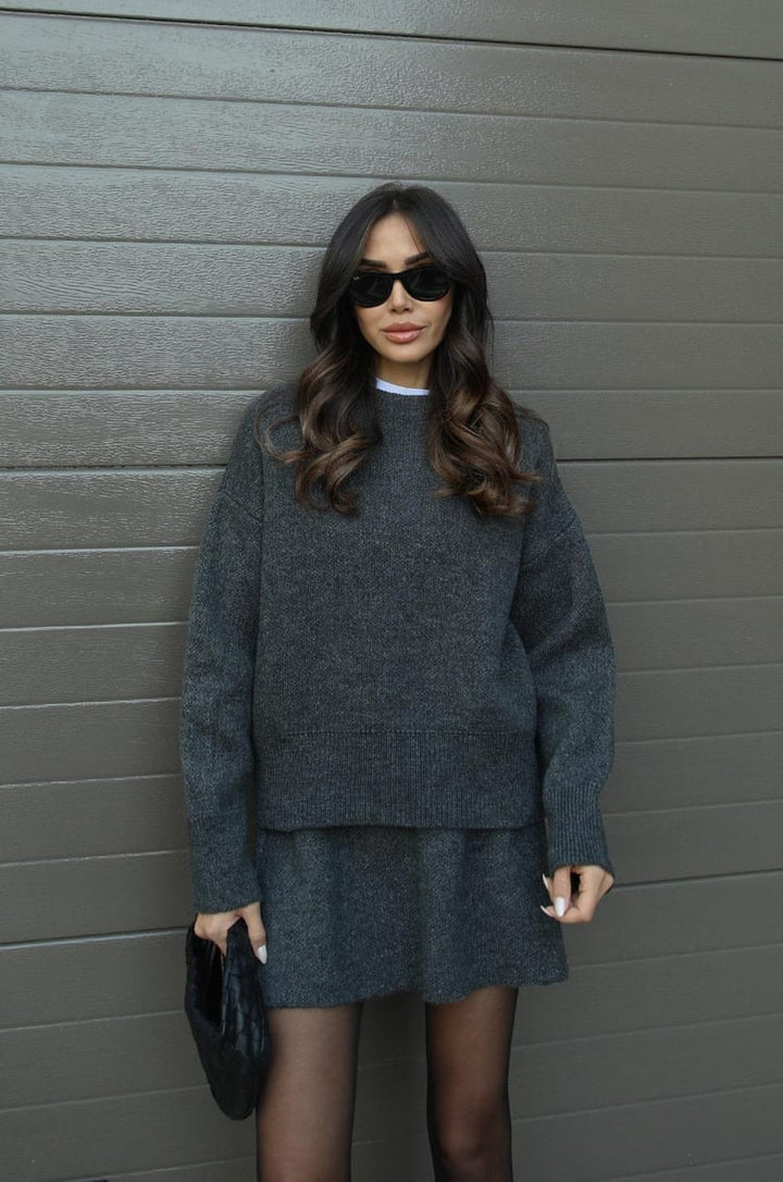 Elena | Schickes zweiteiliges Pullover- &amp; Rock-Set