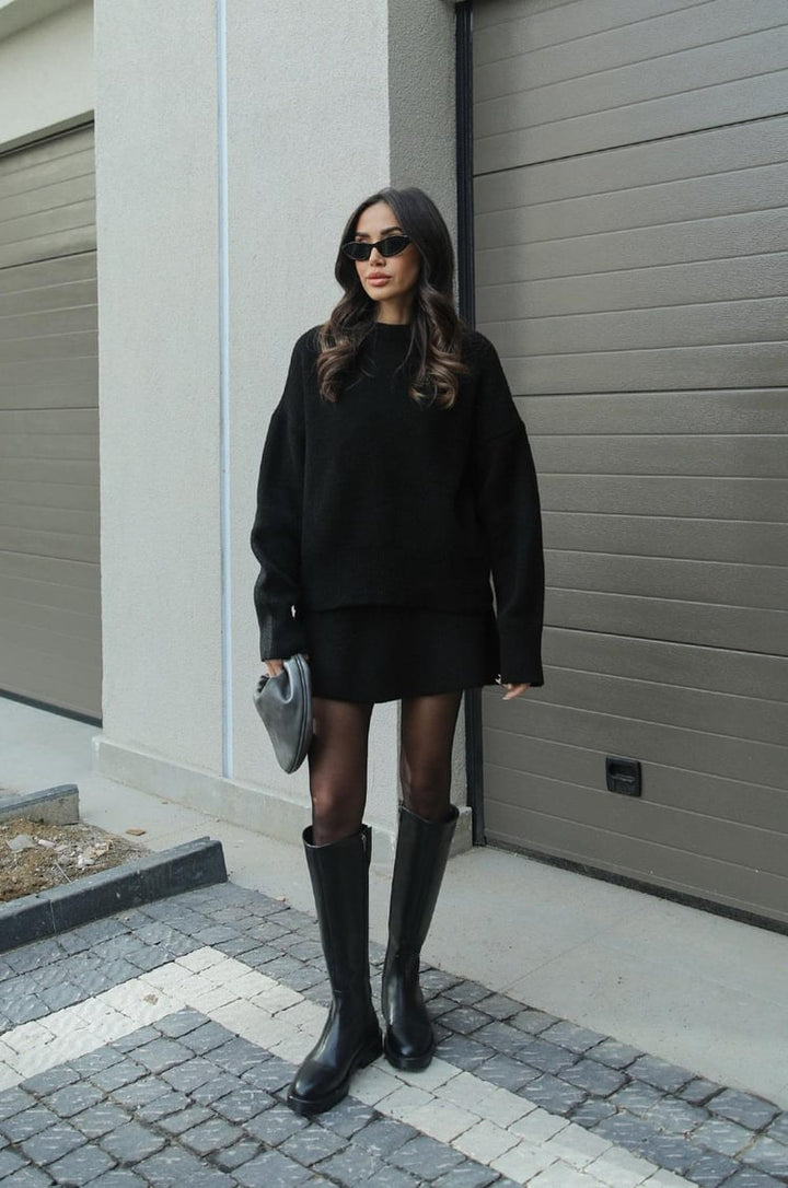 Elena | Schickes zweiteiliges Pullover- &amp; Rock-Set