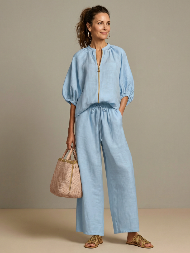 Virelle | Elegant Zip-Up Two-Piece Set