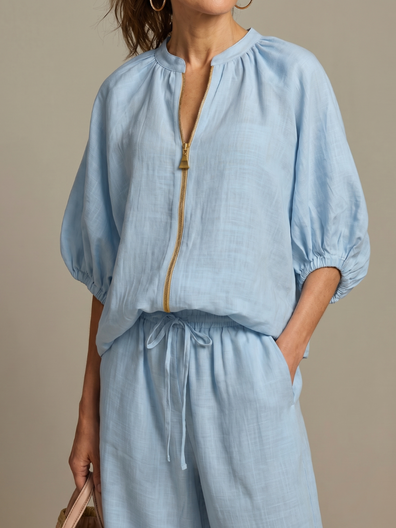 Virelle | Elegant Zip-Up Two-Piece Set