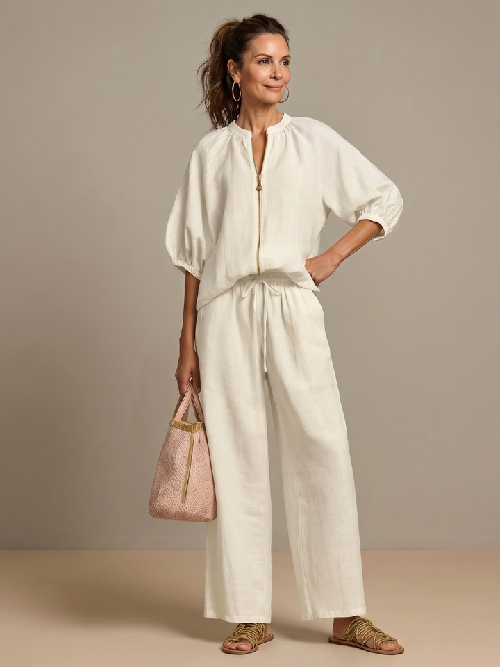Virelle | Elegant Zip-Up Two-Piece Set