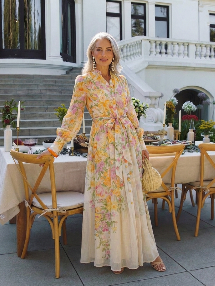 Ava | Timeless And Graceful Floral Maxi Dress