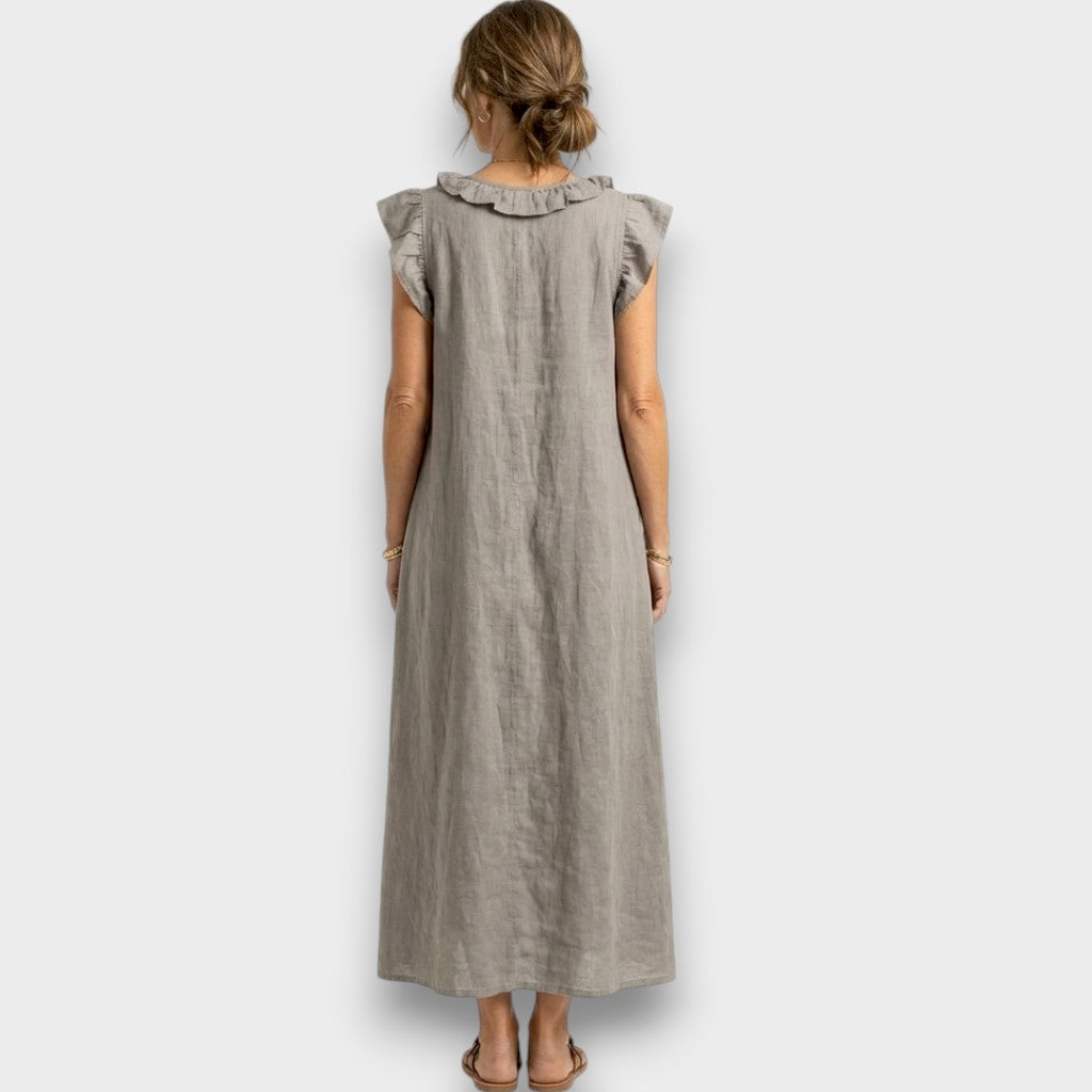 Elowen | Elegantes und fließendes Leinen-Maxikleid