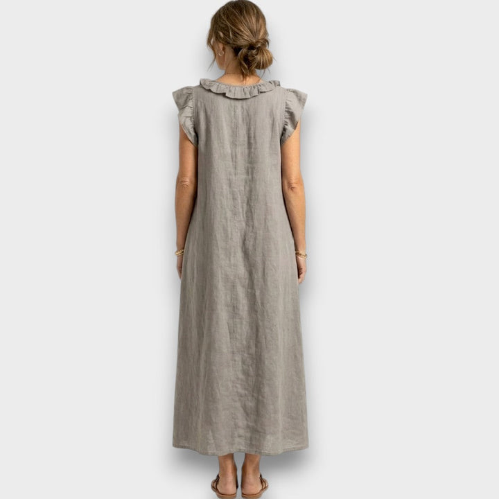 Elowen | Elegantes und fließendes Leinen-Maxikleid