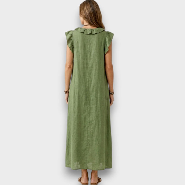 Elowen | Elegantes und fließendes Leinen-Maxikleid