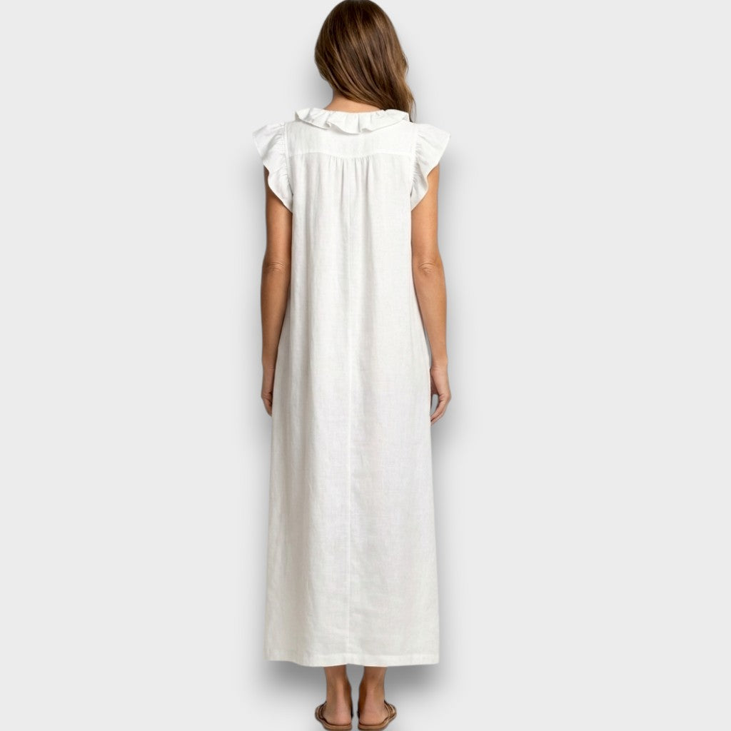 Elowen | Elegantes und fließendes Leinen-Maxikleid