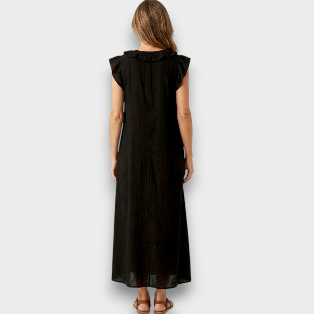 Elowen | Elegantes und fließendes Leinen-Maxikleid