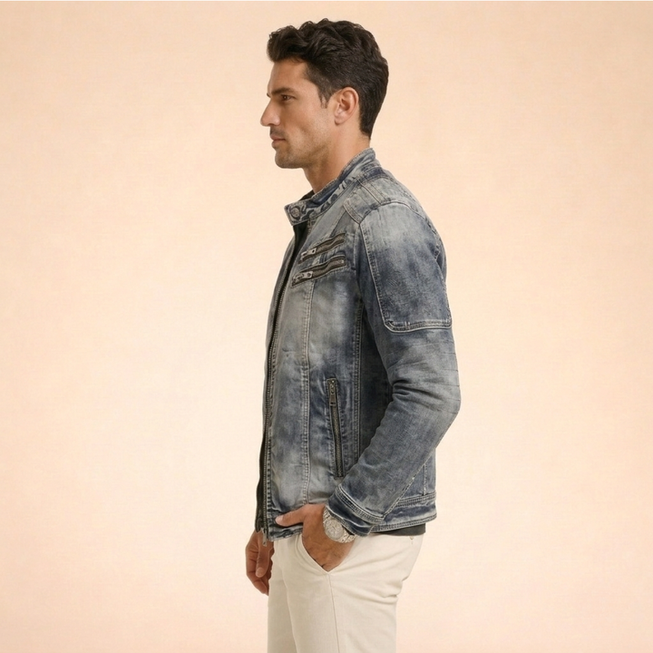 John | Stylische Jeansjacke für Biker