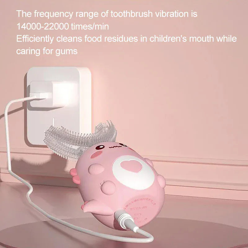 360° smart U-shaped kids electric toothbrush