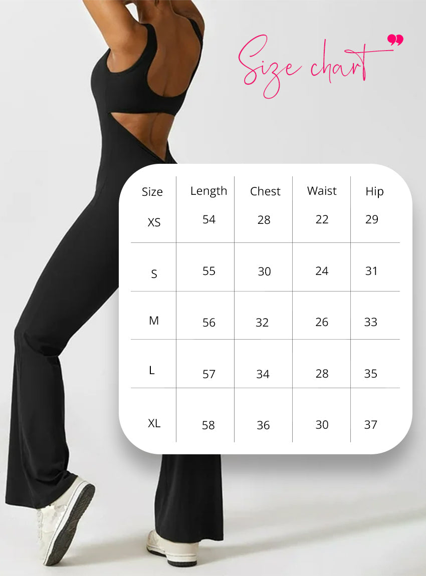Craftsmiley V-Back Flared Jumpsuit (Pack of 2)