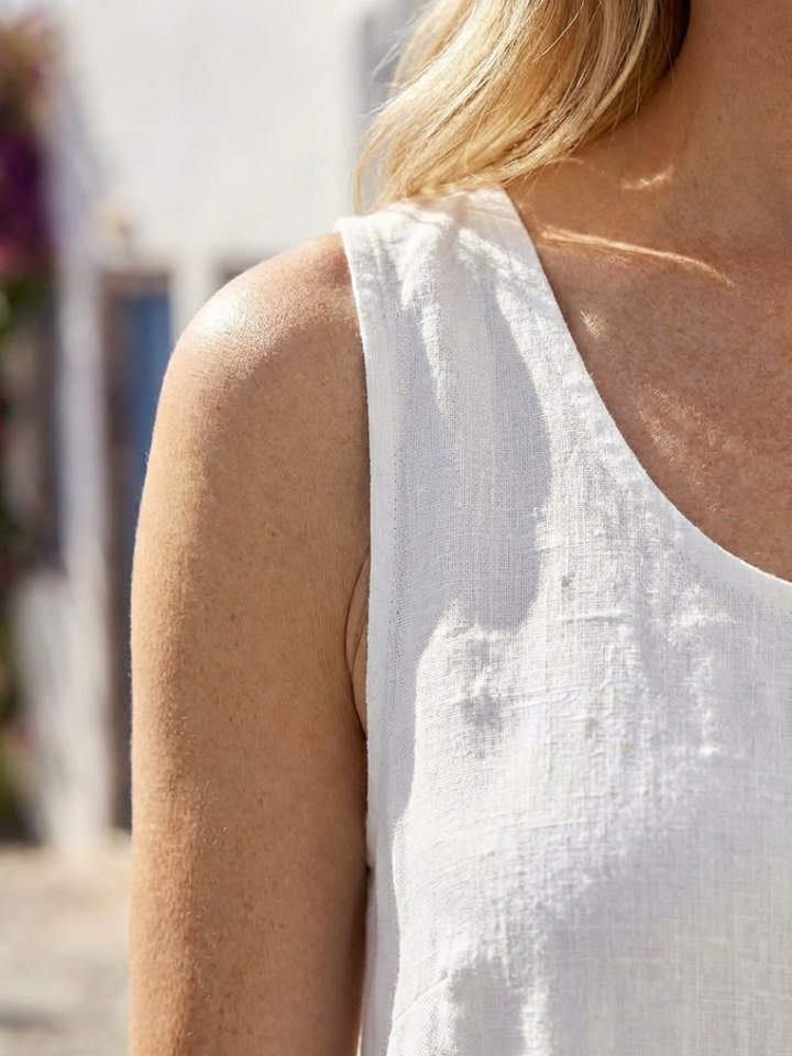 Lisa | Zeitloses und luftiges ärmelloses Maxikleid