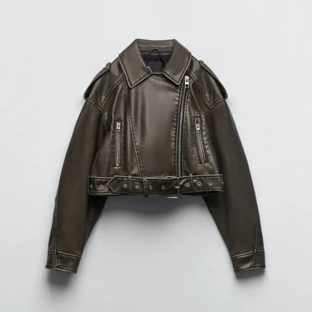 Virella | Cropped Biker Jacket