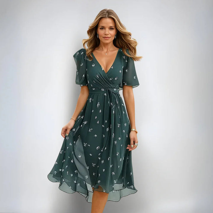 Liora | Schickes Sommerkleid mit V-Ausschnitt
