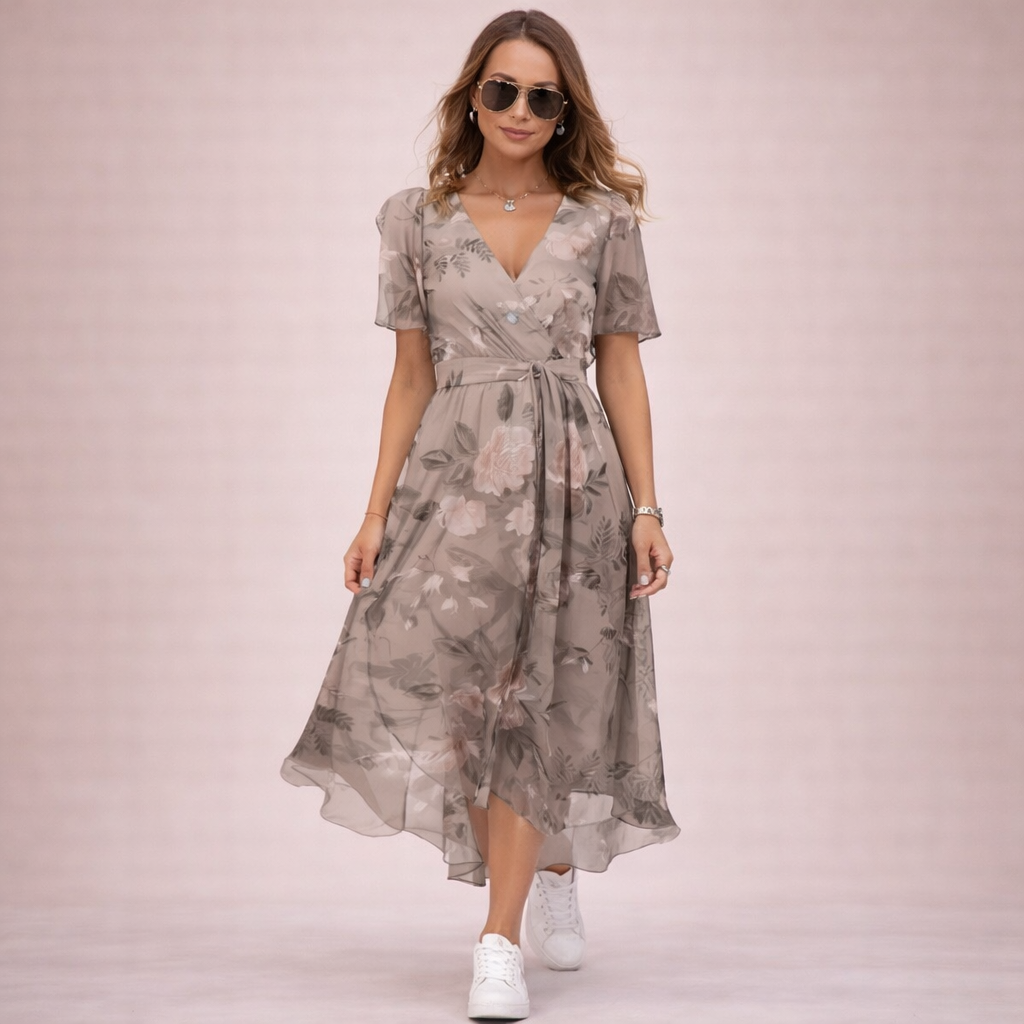 Liora | Schickes Sommerkleid mit V-Ausschnitt