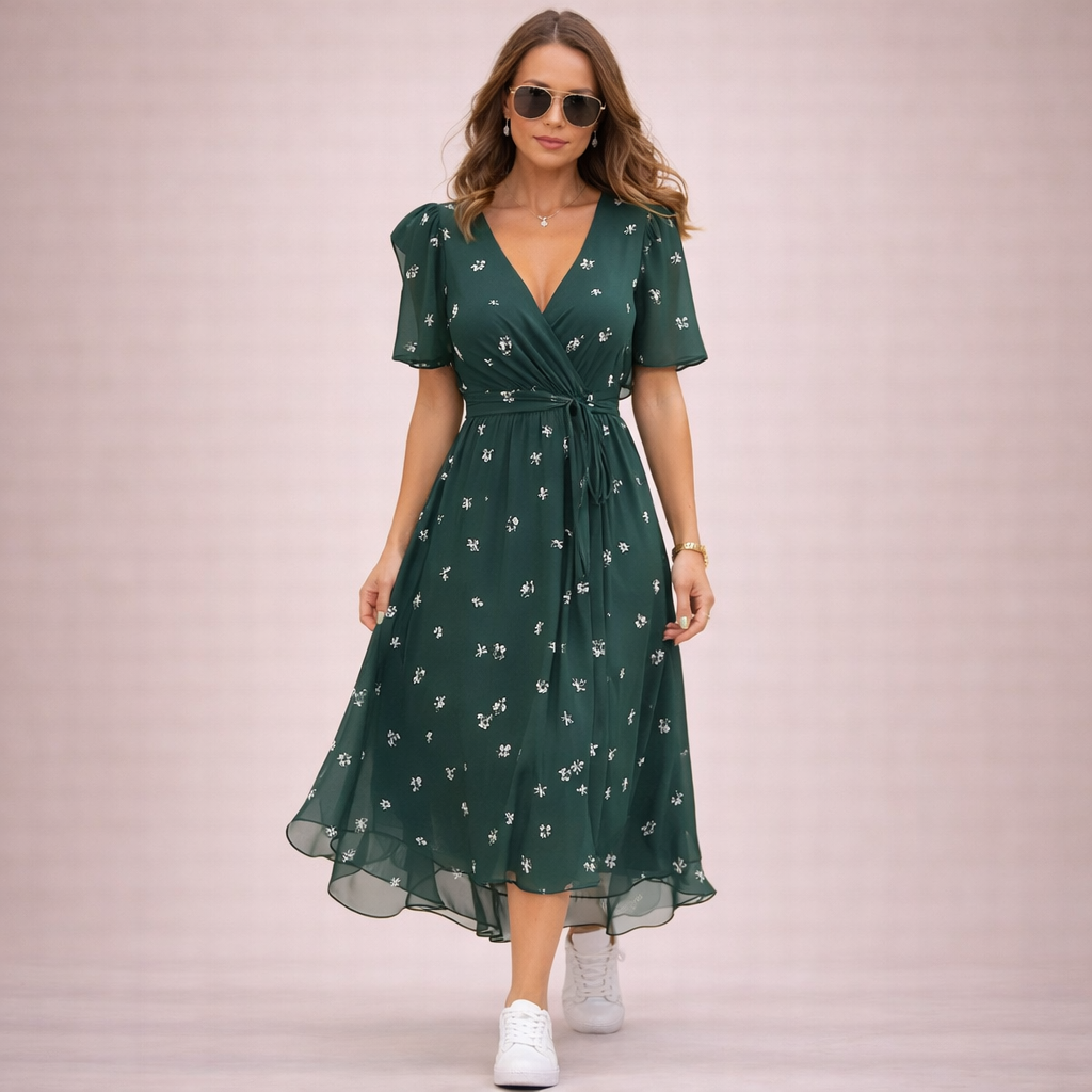 Liora | Schickes Sommerkleid mit V-Ausschnitt