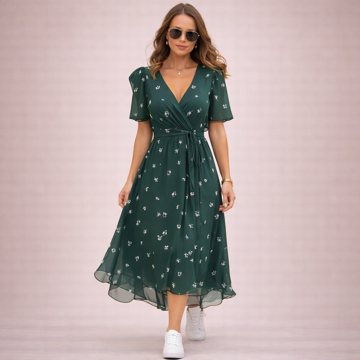 Liora | Schickes Sommerkleid mit V-Ausschnitt