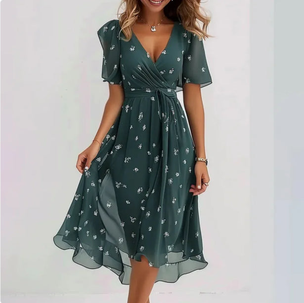 Liora | Schickes Sommerkleid mit V-Ausschnitt