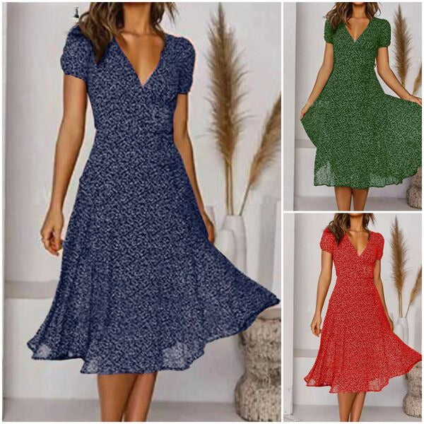 Ernestina | Elegantes, schmeichelhaftes V-Ausschnitt-Kleid