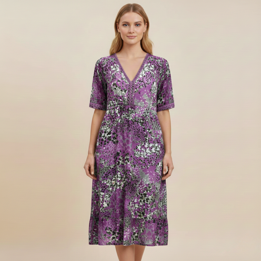 Bonnie | Zeitloses geblümtes Midikleid