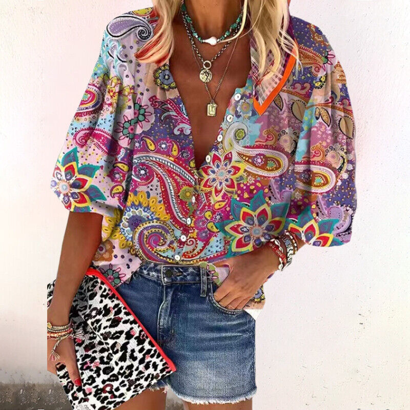 Elowen | Women’s Floral Button Blouse
