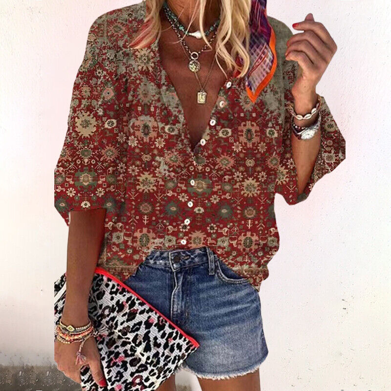 Elowen | Women’s Floral Button Blouse