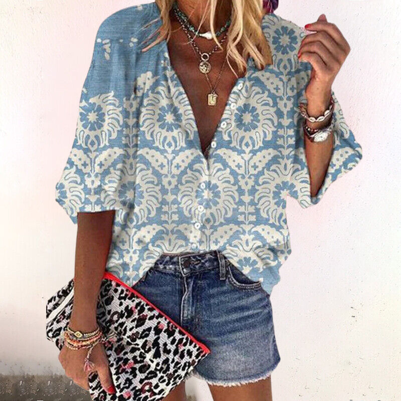 Elowen | Women’s Floral Button Blouse