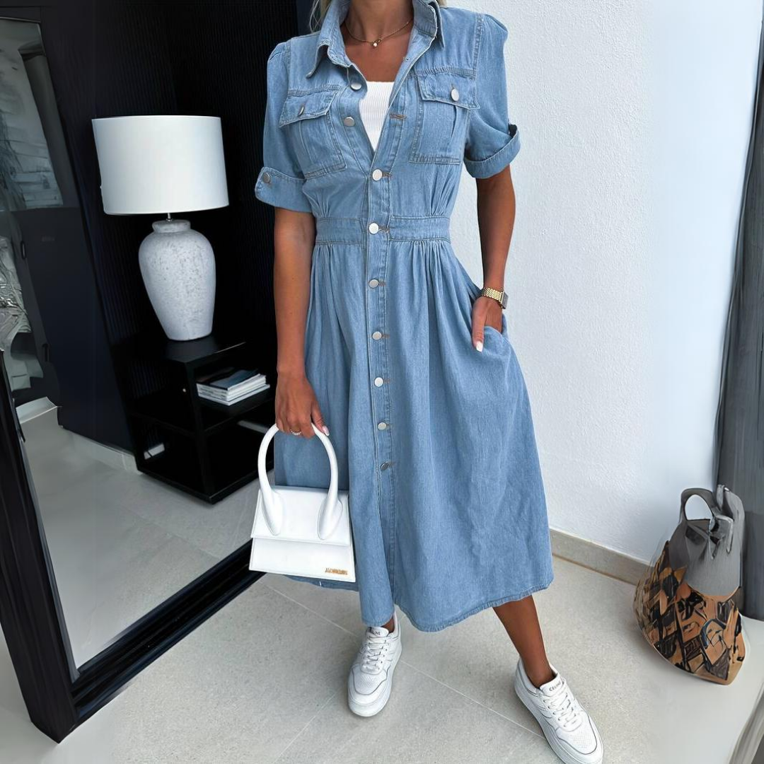 Marvelle | Schickes Denim-Midikleid