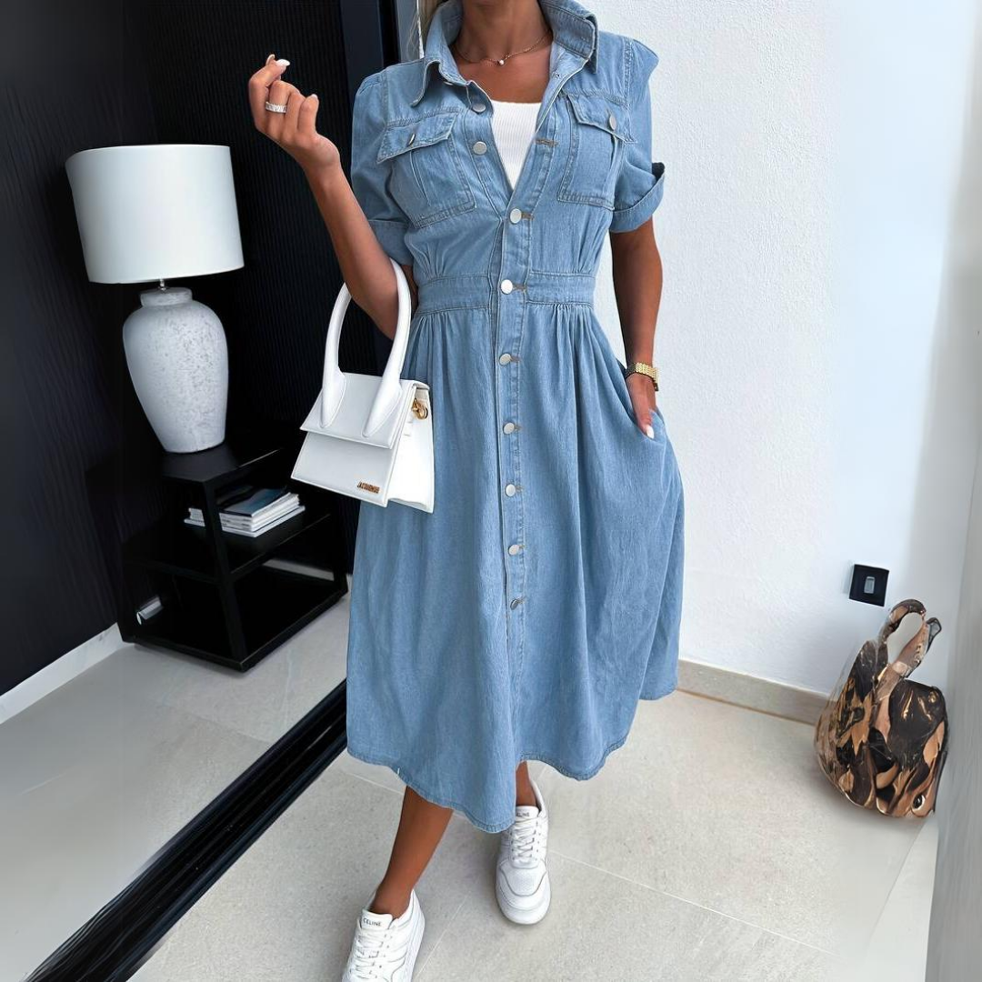 Marvelle | Schickes Denim-Midikleid