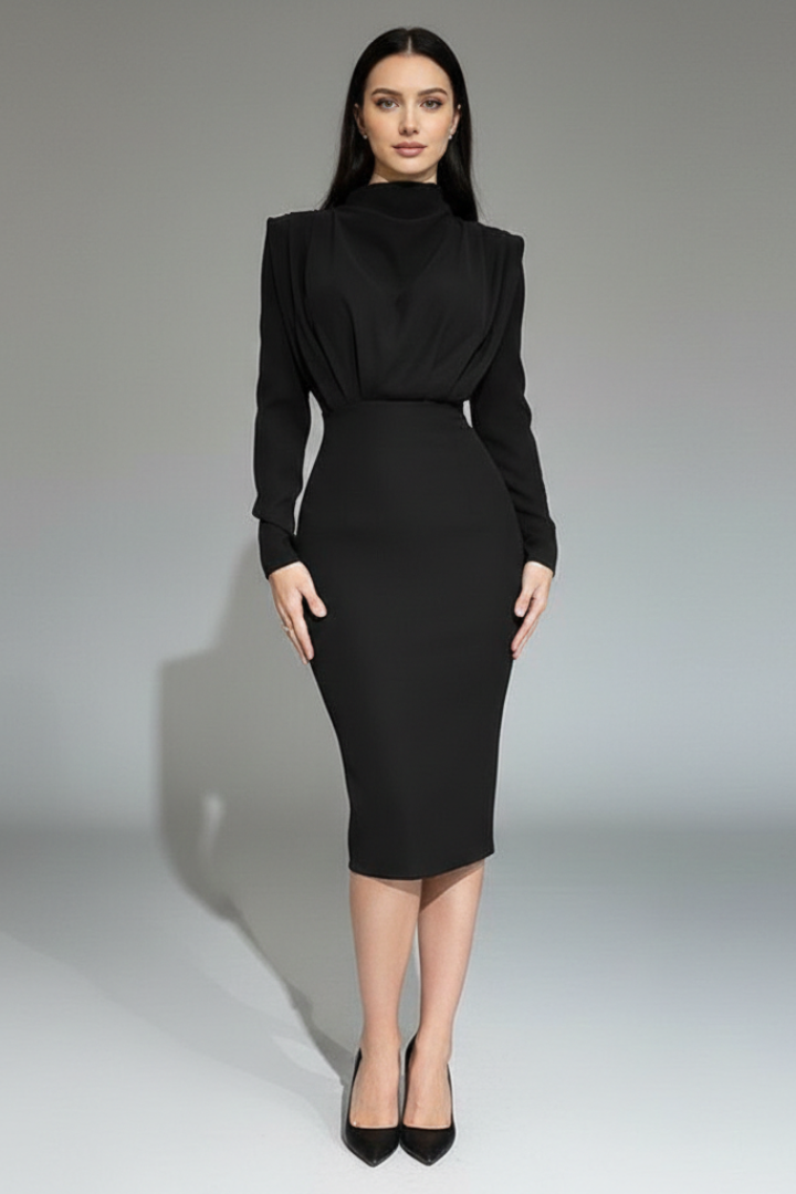 Serafina | Elegance and Modern Long Sleeve Maxi Dress