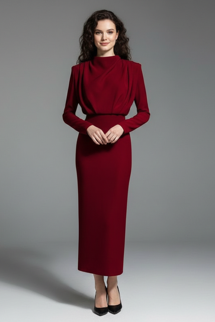 Serafina | Elegance and Modern Long Sleeve Maxi Dress