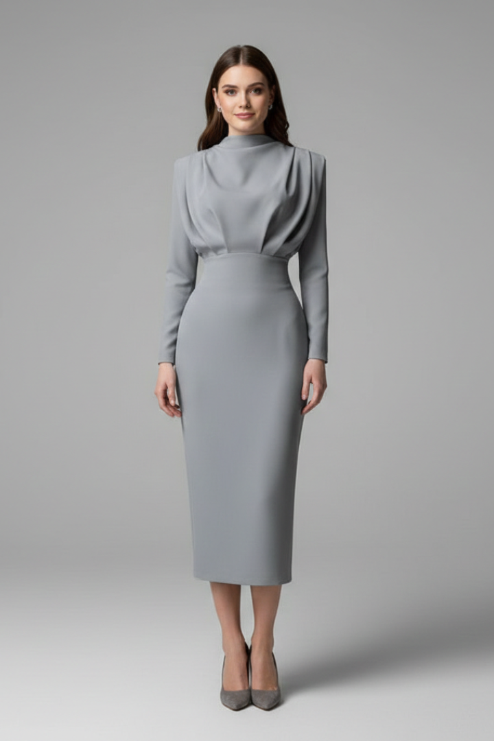 Serafina | Elegance and Modern Long Sleeve Maxi Dress