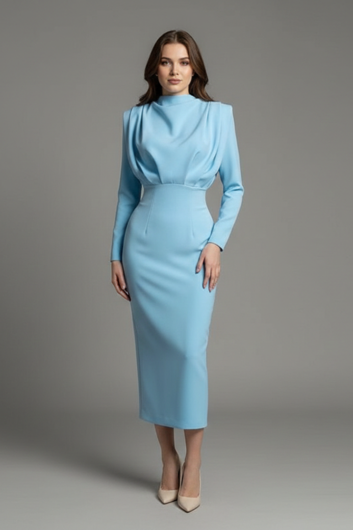 Serafina | Elegance and Modern Long Sleeve Maxi Dress