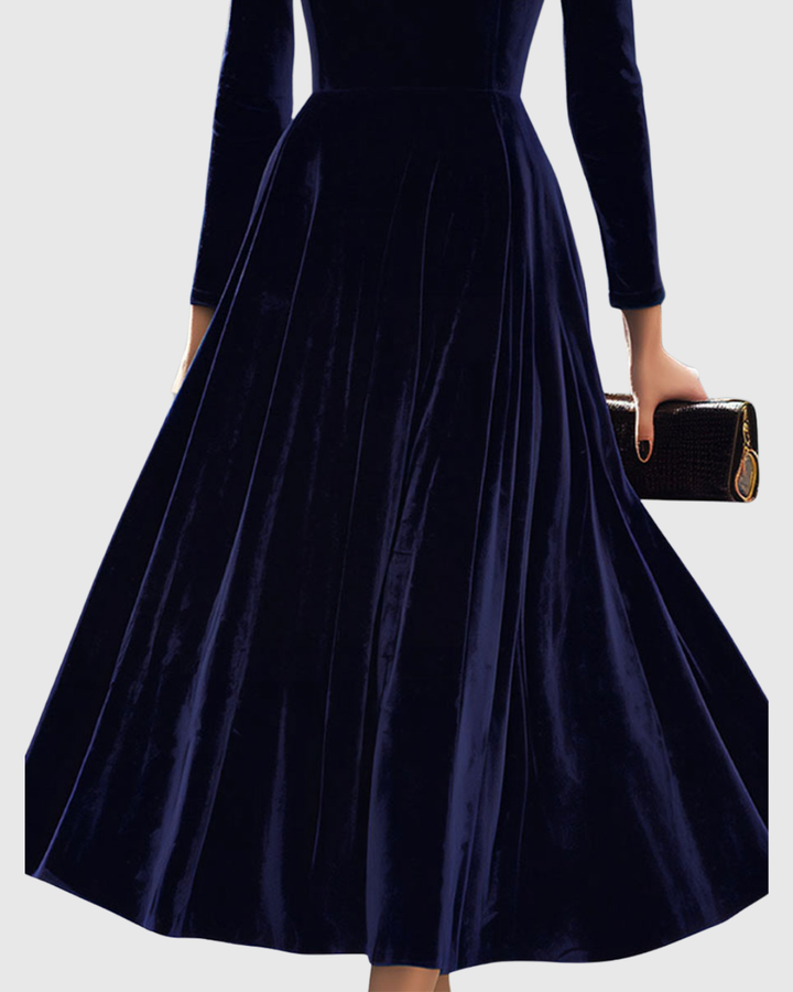 Sarah | Klassisches langärmeliges Midikleid