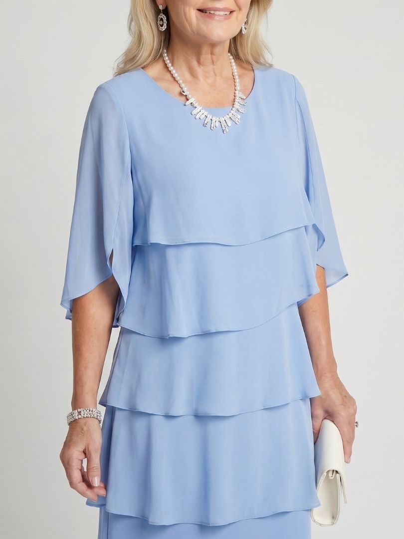 Elise | Elegant And Fluid Tiered Midi Dress