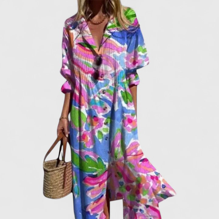 Isabel | Bequemes Boho-Kleid in Übergröße