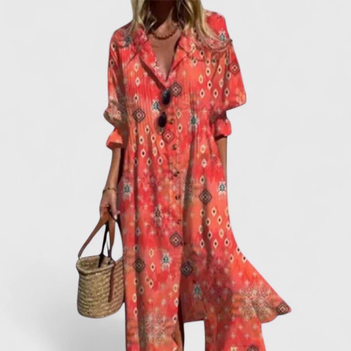 Isabel | Bequemes Boho-Kleid in Übergröße