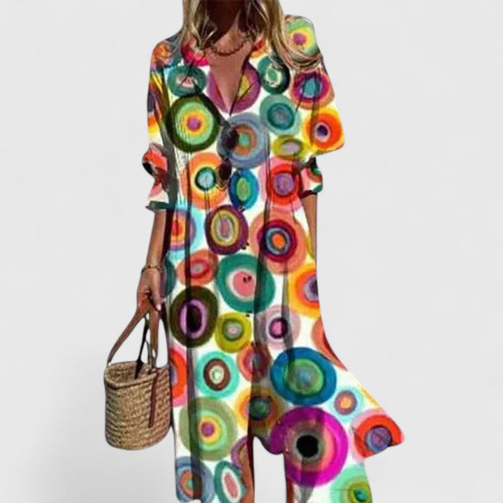 Isabel | Bequemes Boho-Kleid in Übergröße