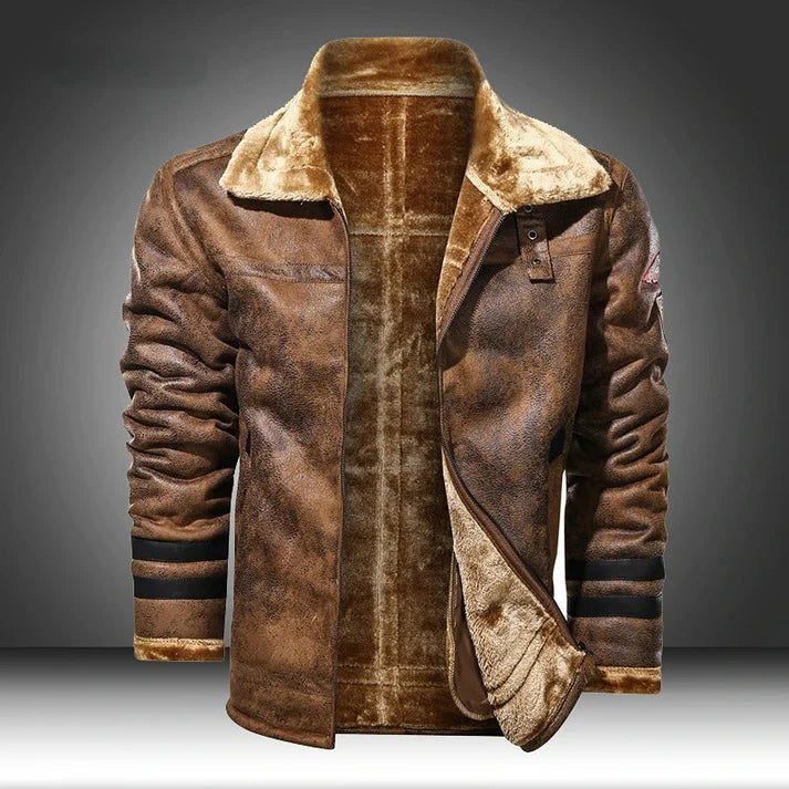 Rovano | Premium Leder Bomberjacke für Herren