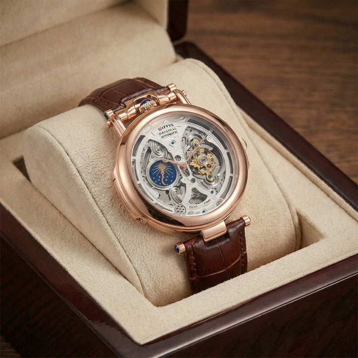 Vortex | Herrenuhr mit elegantem Skelettzifferblatt